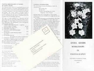 Item #70-0862 Ansel Adams Workshops in Photography: Yosemite National Park. Dave Bohn, Friends of...
