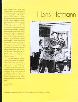 Item #70-0888 Hans Hofmann. (Poster and catalog). Hans Hofmann, Peter Selz, Jacquelynn Baas