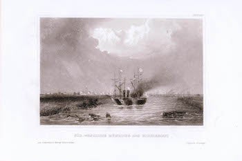 Item #70-0925 Sud-Westliche Mündung des Mississippi (South-West Mouth of the Mississippi) (B&W engraving). 19th Century Artist.