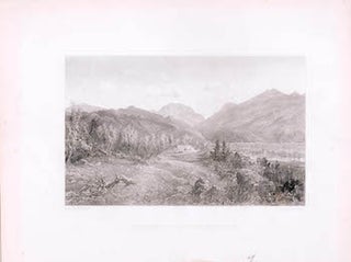 Item #70-0937 Franconia Notch White Mountains. (B&W engraving). George Loring Brown, Stephen...