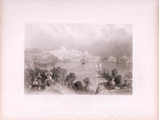 Item #70-0944 View of Baltimore. (B&W engraving). William Henry Bartlett, S. Fisher, Artist,...