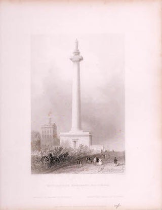 Item #70-0945 Washington's Monument, Baltimore. (B&W engraving). William Henry Bartlett, D....