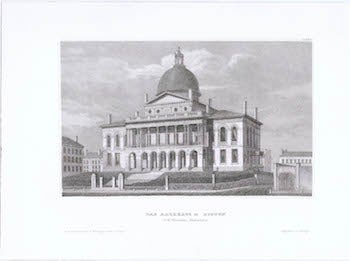 Item #70-0948 Das Rathhaus in Boston i. d. Verein. Staaten. (Massachusetts State House) (B&W engraving). 19th Century Artist.