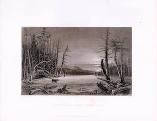 Item #70-0950 Winter Scene on the Catterskills. (B&W engraving). William Henry Bartlett, J....