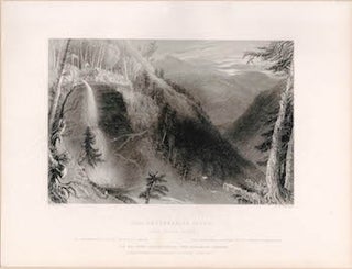 Item #70-0952 The Catterskill Falls From Above The Ravine. (B&W engraving). William Henry...