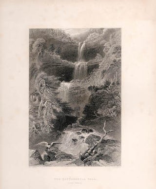 Item #70-0954 The Catterskill Fall. (B&W engraving). William Henry Bartlett, E. Benjamin, Artist,...