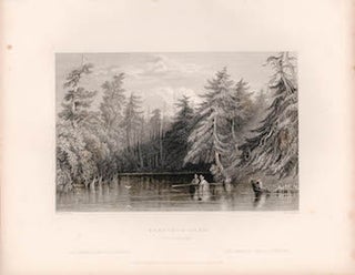Item #70-0956 Barhydt's Lake: Near Saratoga. (B&W engraving). William Henry Bartlett, E....