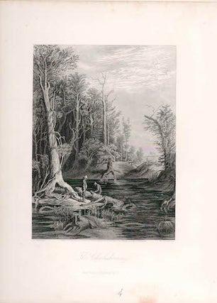 Item #70-0960 The Chickahominy. (B&W engraving). W. L. Sheppard, W. Wellstood, Artist, Engraver