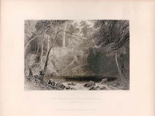 Item #70-0961 The Indian Falls - Near Cold-Spring. (B&W engraving). William Henry Bartlett, H....