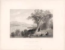 Item #70-0965 View From Hyde Park: Hudson River. (B&W engraving). William Henry Bartlett, G. K....