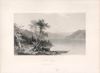 Item #70-0971 Lake George. (B&W engraving). J. W. Casilear, R. Hinshelwood, Artist, Engraver