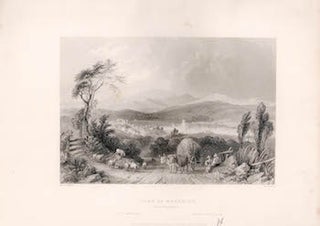 Item #70-0974 View of Meredith: New Hampshire. (B&W engraving). William Henry Bartlett, C....