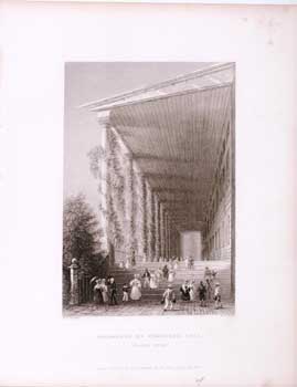 Item #70-0997 Colonnade of Congress-Hall: Saratoga Springs. (B&W engraving). William Henry...