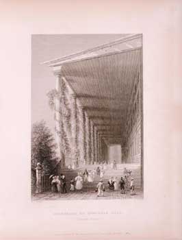 Item #70-0998 Colonnade of Congress-Hall: Saratoga Springs. (B&W engraving). William Henry...