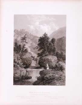 Item #70-0999 The Silver Cascade, in the Notch of the White Mountains. (B&W engraving). T....