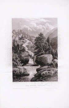 Item #70-1000 The Silver Cascade, in the Notch of the White Mountains. (B&W engraving). T....