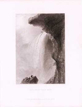 Item #70-1001 View Below Table Rock. (B&W engraving). William Henry Bartlett, J. Cousen, Artist,...