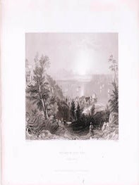 Item #70-1002 Village of Sing-Sing: Hudson River. (B&W engraving). William Henry Bartlett, R....