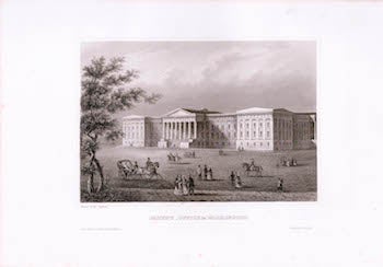 Item #70-1009 Patent Office in Washington. (B&W engraving). 19th Century Artist.