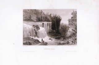 Item #70-1015 Trenton Falls. (B&W engraving). 19th Century Artist