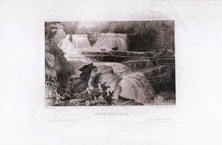 Item #70-1016 Trenton High Falls. (B&W engraving). 19th Century Artist