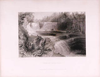Item #70-1018 Trenton High Falls. (B&W engraving). 19th Century Artist