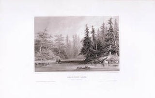 Item #70-1023 Barhydt's Lake: Near Saratoga. (B&W engraving). William Henry Bartlett, E....