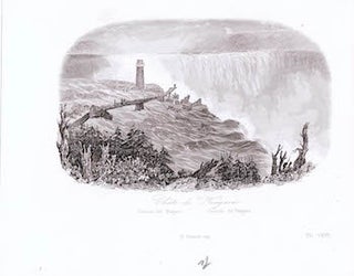 Item #70-1028 Chute du Niagara. (B&W engraving). 19th Century Artist