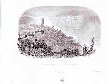 Item #70-1028 Chute du Niagara. (B&W engraving). 19th Century Artist.