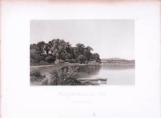 Item #70-1033 Mouth of the Moodna on the Hudson. (B&W engraving). David Johnson, G. W. Wellstood,...