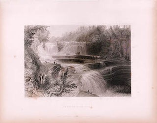 Item #70-1044 Trenton High Falls. (B&W engraving). 19th Century Artist
