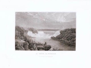 Item #70-1047 La Chute du Niagara. (B&W engraving). 19th Century Artist