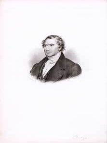 Item #70-1075 Dominique François Arago. (B&W engraving). Ary Scheffer, Joseph Caron, Painter,...