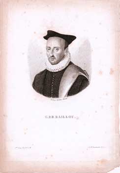 Item #70-1076 Guillaume de Baillou. (B&W engraving). C. L. F. Panckoucke, Editeur
