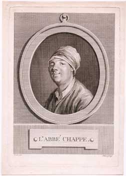 Item #70-1090 L'Abbe Chappe. (B&W engraving). Fredou, Tilliard, Artist, Engraver