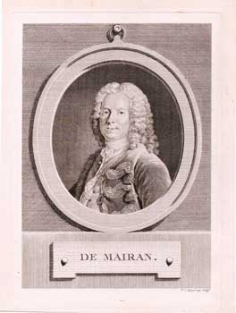 Item #70-1124 De Mairan. (B&W engraving). 19th Century French Publisher