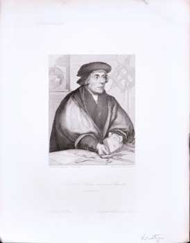 Item #70-1137 Nicholas Kratzer. (B&W engraving). Calamatta, C. Thevenin, Engraver