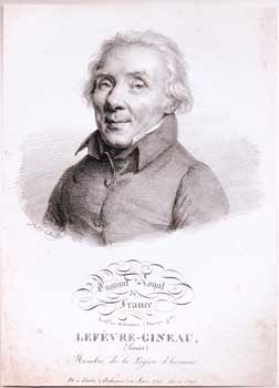 Item #70-1169 Lefèvre-Gineau, Louis (1754-1829). (B&W engraving). Julien-Léopold Boilly