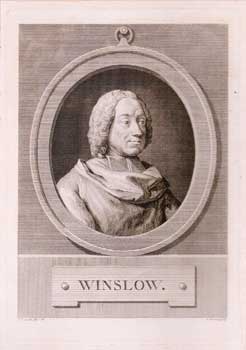 Item #70-1179 Jacques-Bénigne Winslow. (B&W engraving). C. N. Cochin, A. Romanet, Artist, Engraver