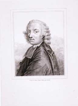Item #70-1183 L'Abbe D'Olivet. (B&W engraving). Carle van Loo, Larcher, Artist, Engraver