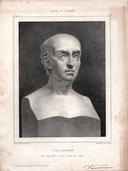 Item #70-1273 Jacques Vaucanson. (B&W engraving). Alexandre Debelle, Sappey, Artist, Engraver