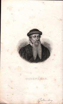Item #70-1331 Gutenberg. (B&W engraving). Muller, Engraver