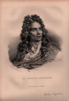 Item #70-1433 Boileau Despreaux. (B&W engraving). Melliard, Delpech, Artist, Engraver