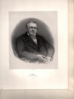 Item #70-1437 Villemain. (B&W engraving). Ary Scheffer, Lemoine, Artist, Engraver