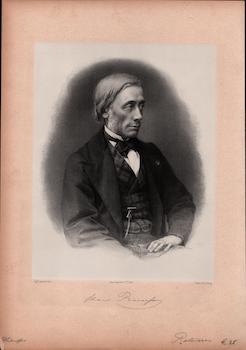 Pierre Petit (Photo.).; Lemoine (Engraver) - Felix Ravaisson (Jean-Gaspard-FLIX Lach Ravaisson-Mollien). (B&W Engraving)