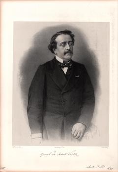 Pierson (Photo.).; Lemoine (Engraver) - Paul de Saint-Victor (or Paul Bins). (B&W Engraving)