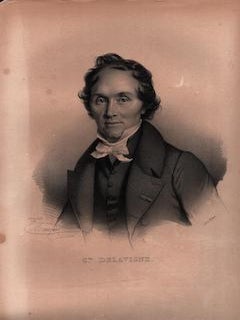 Item #70-1526 Casimir Delavigne. (B&W engraving). Antoine Maurin, Delpech, Artist, Engraver