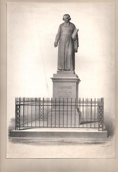 Item #70-1606 Charles François Lhomond. (B&W engraving). E. Lequesne, Sculpture