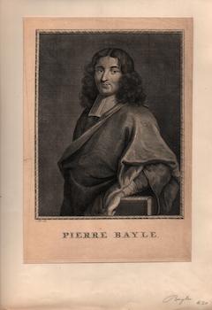 Item #70-1611 Pierre Bayle. (B&W engraving). 19th Century European Artist