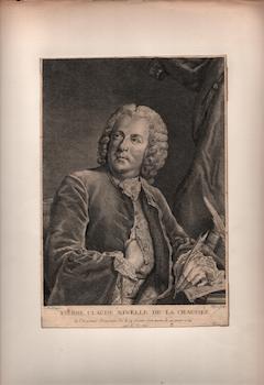 Item #70-1614 Pierre Claude Nivelle de la Chaussee. (B&W engraving). La Roche, Miger, Artist,...